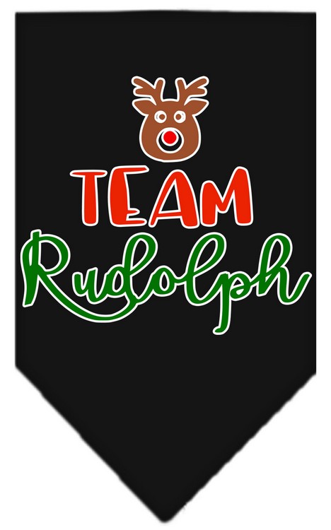 Team Rudolph Screen Print Bandana Black Large